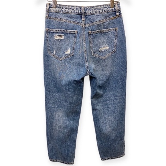 KanCan 5 Bobbie Ultra High Rise Straight Leg Jeans Ankle Distressed 100% Cotton - Picture 4 of 14